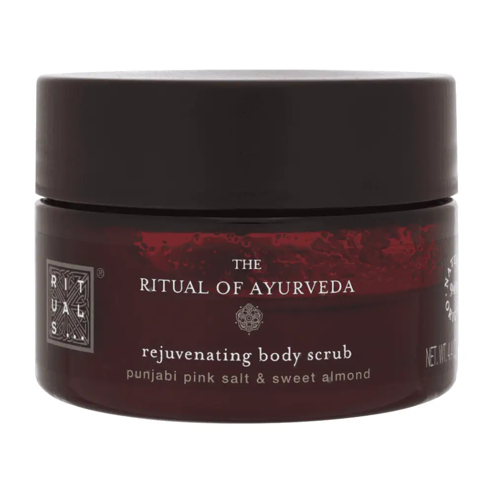 Rituals The Ritual of Ayurveda Medium Gift Set - Lebanon - Makeup Germany Rituals Rituals The Ritual of Ayurveda Medium Gift Set Indian Rose and Sweet Almond Oil Body Care Set for sale in Lebanon - 4-piece foaming gel body scrub lotion and candle luxury red box set
