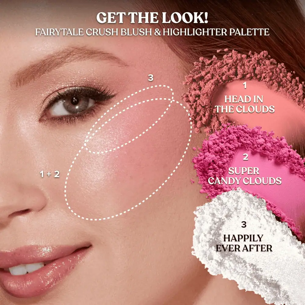 Too Faced Fairytale Crush Blush & Highlighter Set - Lebanon - Makeup Germany Too Faced Fairytale Crush Blush & Highlighter Set Too Faced Fairytale Crush Blush Highlighter Set Lebanon for sale in Lebanon - 4-pan face palette by Too Faced featuring two Cloud Crush Blurring Blushes, one cream blush, and one Moon Crush Highlighter