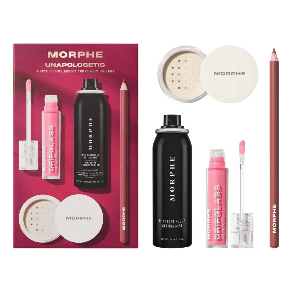 Morphe Unapologetic 4 Piece Best Sellers Set - Lebanon - Makeup Germany MORPHE UNAPOLOGETIC 4 PIECE BEST SELLERS SET Morphe Unapologetic Makeup Set Lebanon for sale in Lebanon - 4-piece best sellers makeup gift set box by Morphe