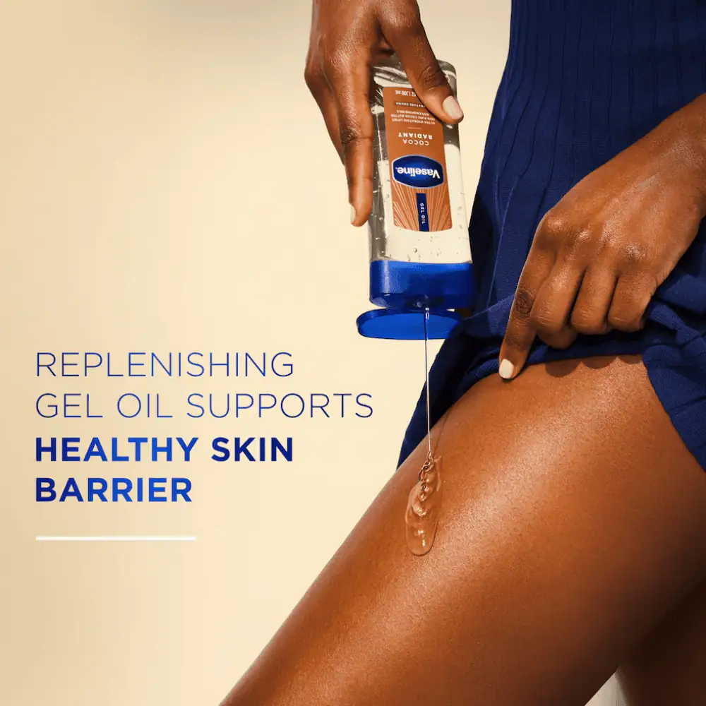Vaseline Intensive Care Body Gel Oil Cocoa Radiant - Lebanon - Makeup Germany VASELINE INTENSIVE CARE BODY GEL OIL COCOA RADIANT Vaseline Intensive Care Body Gel Oil Cocoa Radiant Lebanon for sale in Lebanon - bottle of Vaseline Intensive Care Cocoa Radiant Body Gel Oil with pure cocoa butter