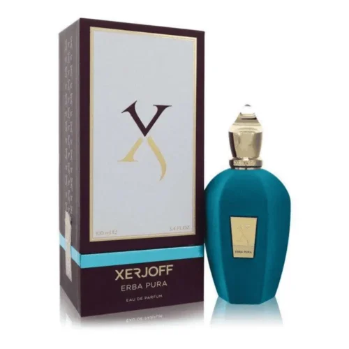Xerjoff Xerjoff Erba Pura Eau De Parfum Luxury Amber Fruity Unisex Fragrance for sale in Lebanon - 50ml turquoise velvet perfume bottle with gold cap