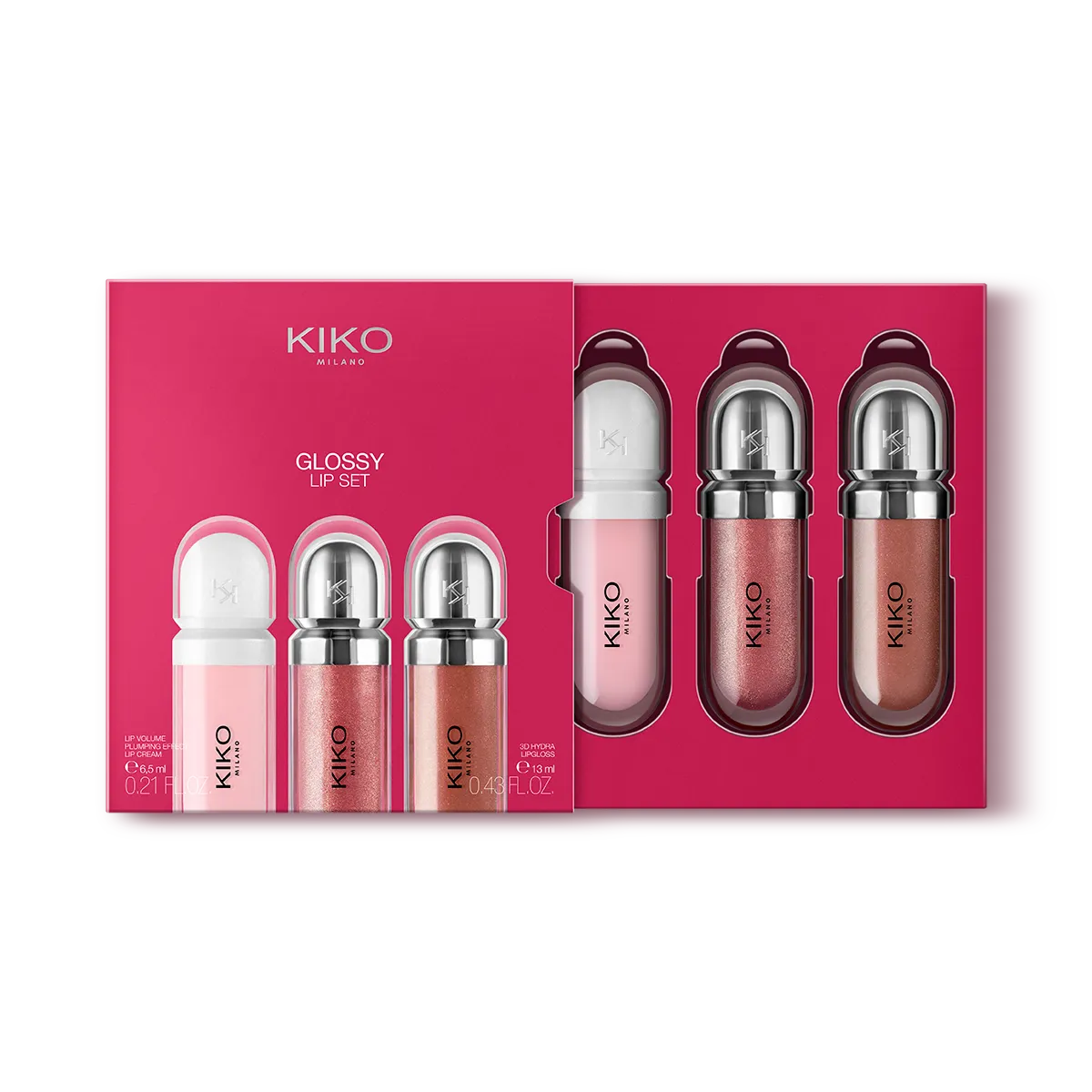 Kiko Glossy Lip Set - Lebanon - Makeup Germany Kiko Glossy Lip Set makeup kit for sale in Lebanon - 3D Hydra lipgloss and plumping lip cream set