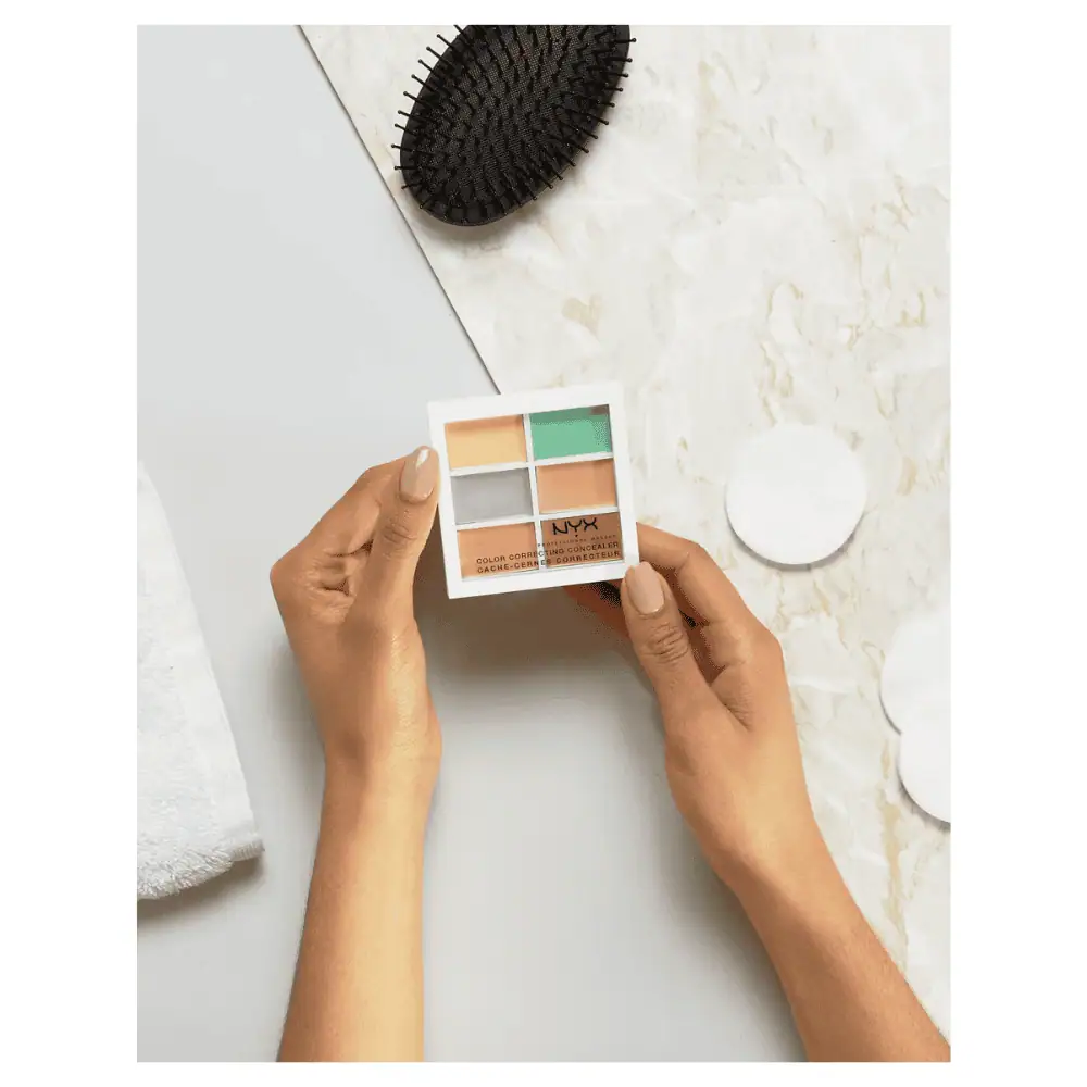 NYX Professional Makeup 3C Conceal Correct Contour Palette - Lebanon - Makeup Germany NYX Professional Makeup 3C Conceal Correct Contour NYX Color Correcting Palette for sale in Lebanon - six creamy correcting shades for discoloration