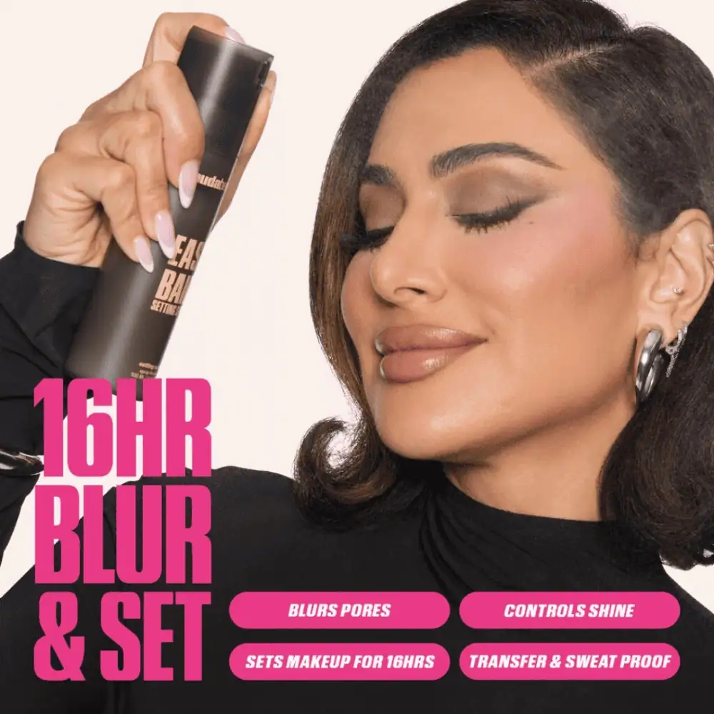 Huda Beauty Easy Bake Setting Spray 100ml - Lebanon - Makeup Germany Huda Beauty Easy Bake Setting Spray 100ml setting spray for sale in Lebanon - natural soft-focus finish with pore-blurring and shine control