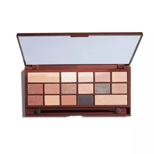 Revolution I Heart 24K Gold Revolution Eyeshadow Palette for sale in Lebanon - 16 warm matte shimmer gold peach yellow and bronze shades