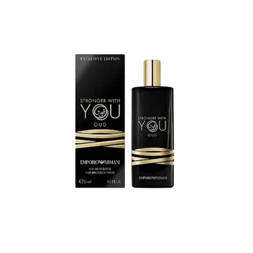 Emporio Armani Stronger With You Oud Eau de Parfum 15ml men's fragrance featuring rich oud, warm vanilla and woody amber accords in Lebanon