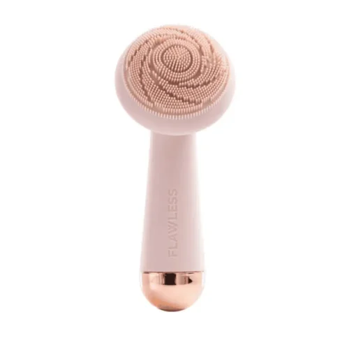Finishing Touch Flawless Cleanse Flawless Facial Cleanser & Massager for sale in Lebanon - pastel pink waterproof silicone facial cleansing and massage device