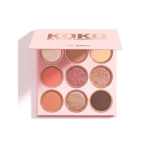 Kylie Cosmetics Koko Kollection Pressed Powder Face Palette by Kylie Jenner and Khloe Kardashian with four shades including blush bronzer and two highlighters