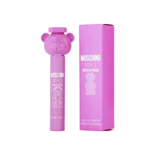 Moschino Toy 2 Bubble Gum Eau de Toilette Spray Mini 10ml in Lebanon - pink teddy bear fragrance bottle with fruity floral bubble gum scent