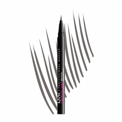 NYX Lift & Snatch Brow Tint Pen Gray Black NYX Lift & Snatch Brow Pen for sale in Lebanon - flexible micro-brush eyebrow pen for hair-like strokes