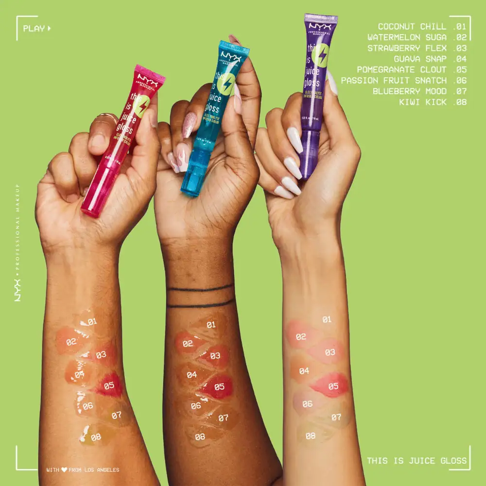 NYX Professional Makeup This Is Juice Gloss - Lebanon - Makeup Germany NYX Professional Makeup This Is Juice Gloss lip gloss with juicy shine and glossy lip finish
