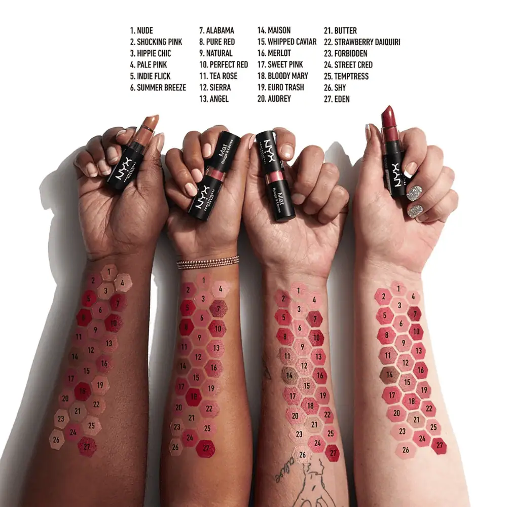 NYX Professional Makeup Matte Lipstick - Lebanon - Makeup Germany NYX Professional Makeup Matte Lipstick classic matte lip colour with creamy texture and richly pigmented finish