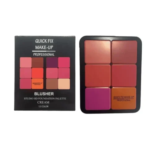 Quick Fix Studio HD Blusher Palette Cream 3081 Quick Fix Studio HD Blusher Palette Cream for sale in Lebanon - 12 creamy blush shades with smooth natural finish