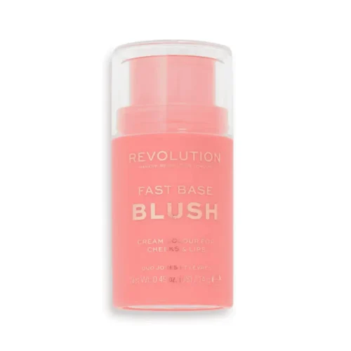 Revolution Fast Base Blush Stick Bloom Revolution Fast Base Blush Stick for sale in Lebanon - vibrant orangey-pink cream blush with radiant dewy finish