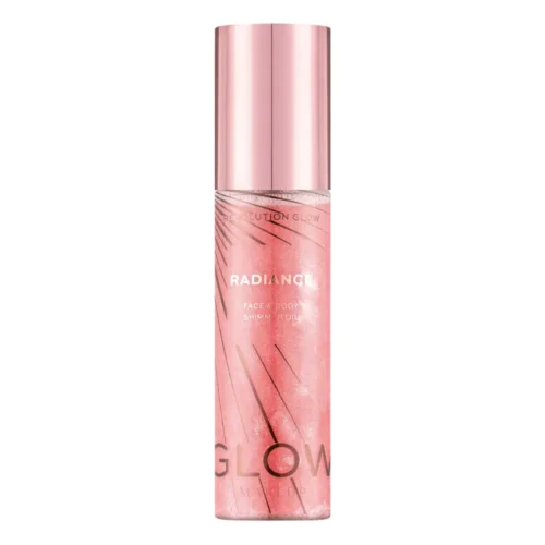 Makeup Revolution Radiance Face & Body Shimmer Oil Pink 100ml Makeup Revolution Shimmer Oil for sale in Lebanon - pink shimmer oil for radiant face and body glow