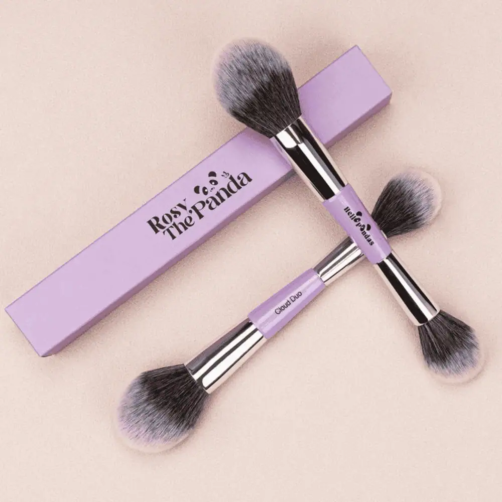 Rosy the Panda Cloud Duo Brush - Lebanon - Makeup Germany Rosy the Panda Cloud Duo Brush Rosy the Panda Makeup Brush for sale in Lebanon - dual-sided face brush for powder blush and bronzer application
