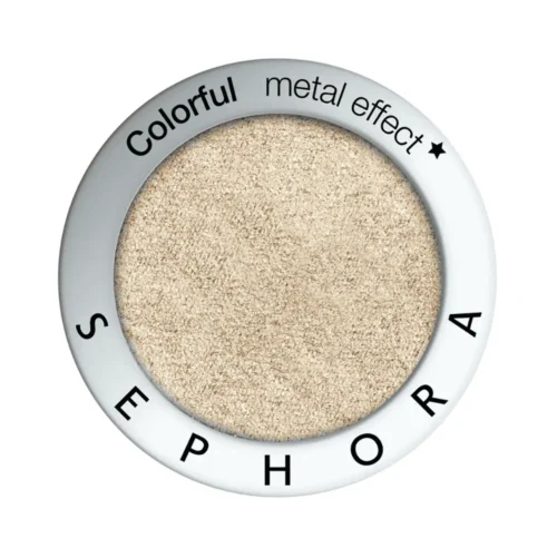 Sephora Colorful Eyeshadow Metallic 01 To the Moon and Back Sephora Metallic Eyeshadow for sale in Lebanon - silky powder with mirror-effect pearls and luminous metallic finish