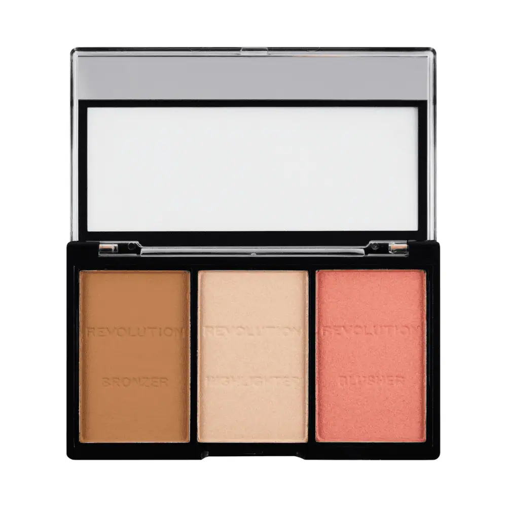 Revolution Ultra Sculpt & Contour Kit Ultra Fair C01 - Lebanon - Makeup Germany Revolution Ultra Sculpt & Contour Kit Ultra Fair C01 Revolution Ultra Sculpt & Contour Kit for sale in Lebanon - bronzer, blush and illuminating highlighter powder palette