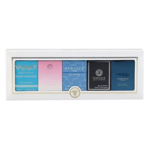 Versace 5 Piece Miniatures Collection Versace Mini Perfume Set for sale in Lebanon - five 5ml fragrances for men and women in miniature bottles