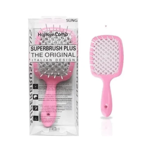 SUNG Detangling Hair Brush (Pink/White)