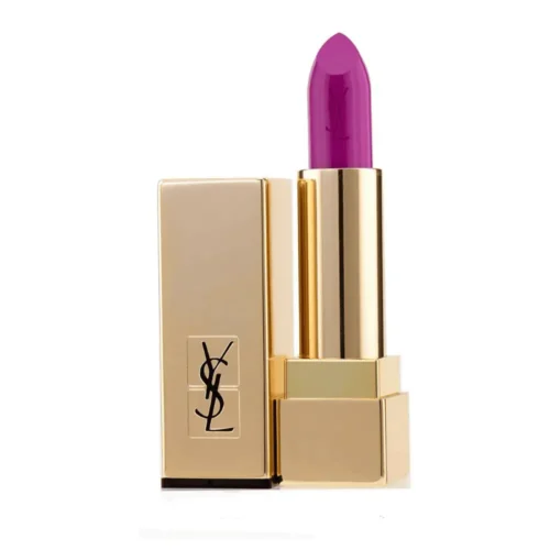 Yves Saint Laurent Rouge Pur Couture 19 Fuchsia Pink 3.8g luxury highly pigmented lipstick in shimmering gold case
